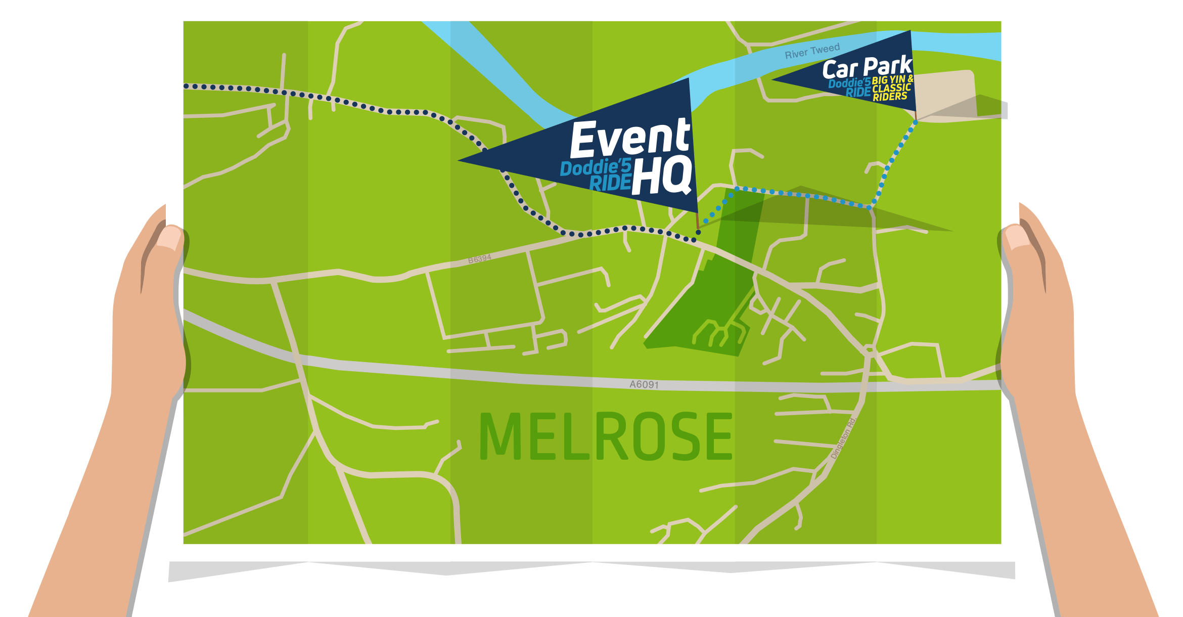 Doddie'5 Ride Melrose site plan